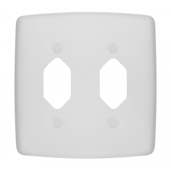 Placa para duas Tomadas Verticais 4x4 - Mônaco